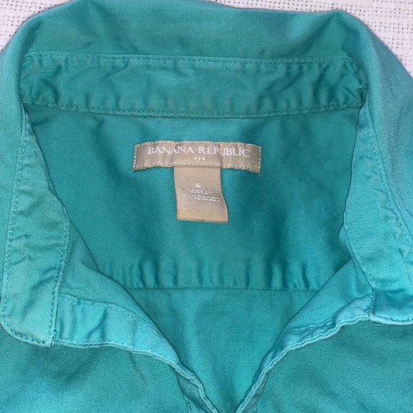 Womens, Tops, Banana Republic, Size 6, Turquoise, - Picture 3 of 5